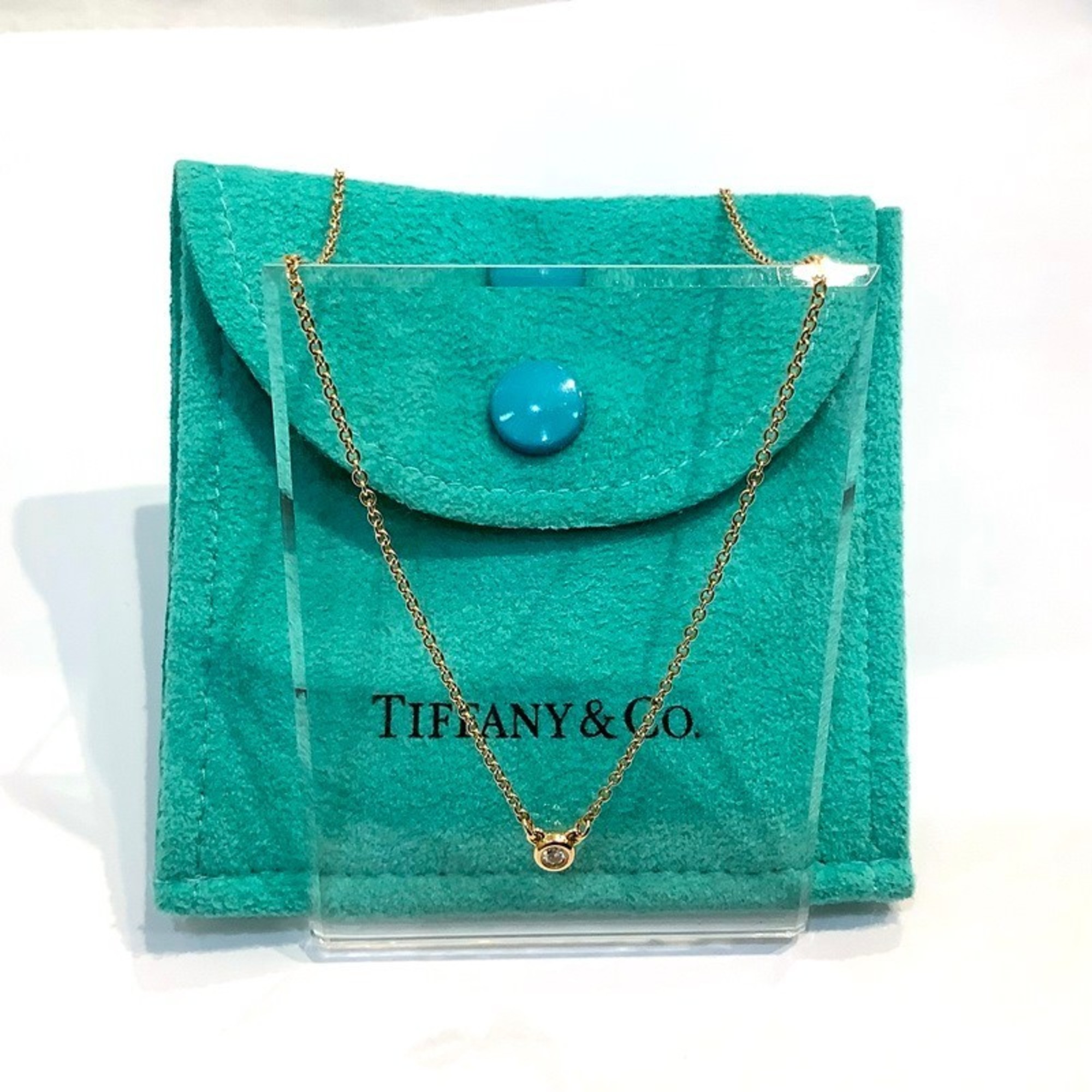 Tiffany & Co. Diamond by the Yard Single Pendant 750 K18 approx. 2g 40cm KB-8907