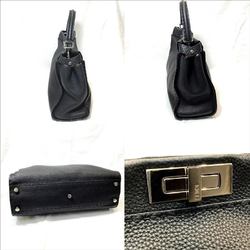 FENDI SELLERIA Peekaboo 8BN290 Q0J Handbag Black Shoulder Bag KB-8767