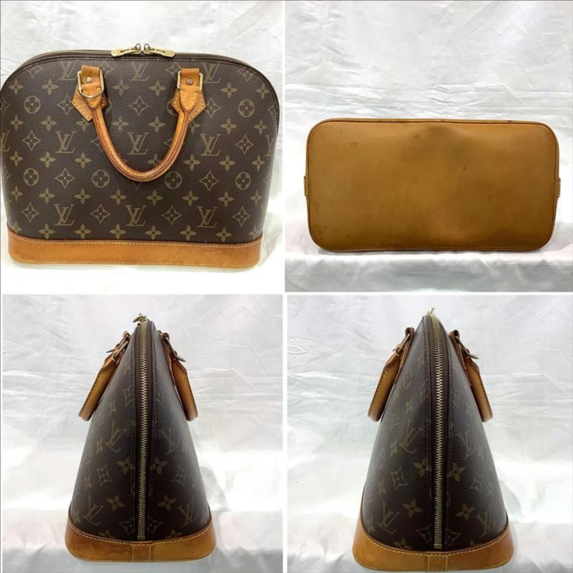 LOUIS VUITTON Monogram Alma M51130 VI1906 Handbag with Padlock (302 Padlock, 2 Keys) Stains KB-8834