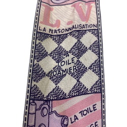 LOUIS VUITTON 100% Silk Bandeau BB Joue D'rui Scarf Muffler M71396 JA-19426