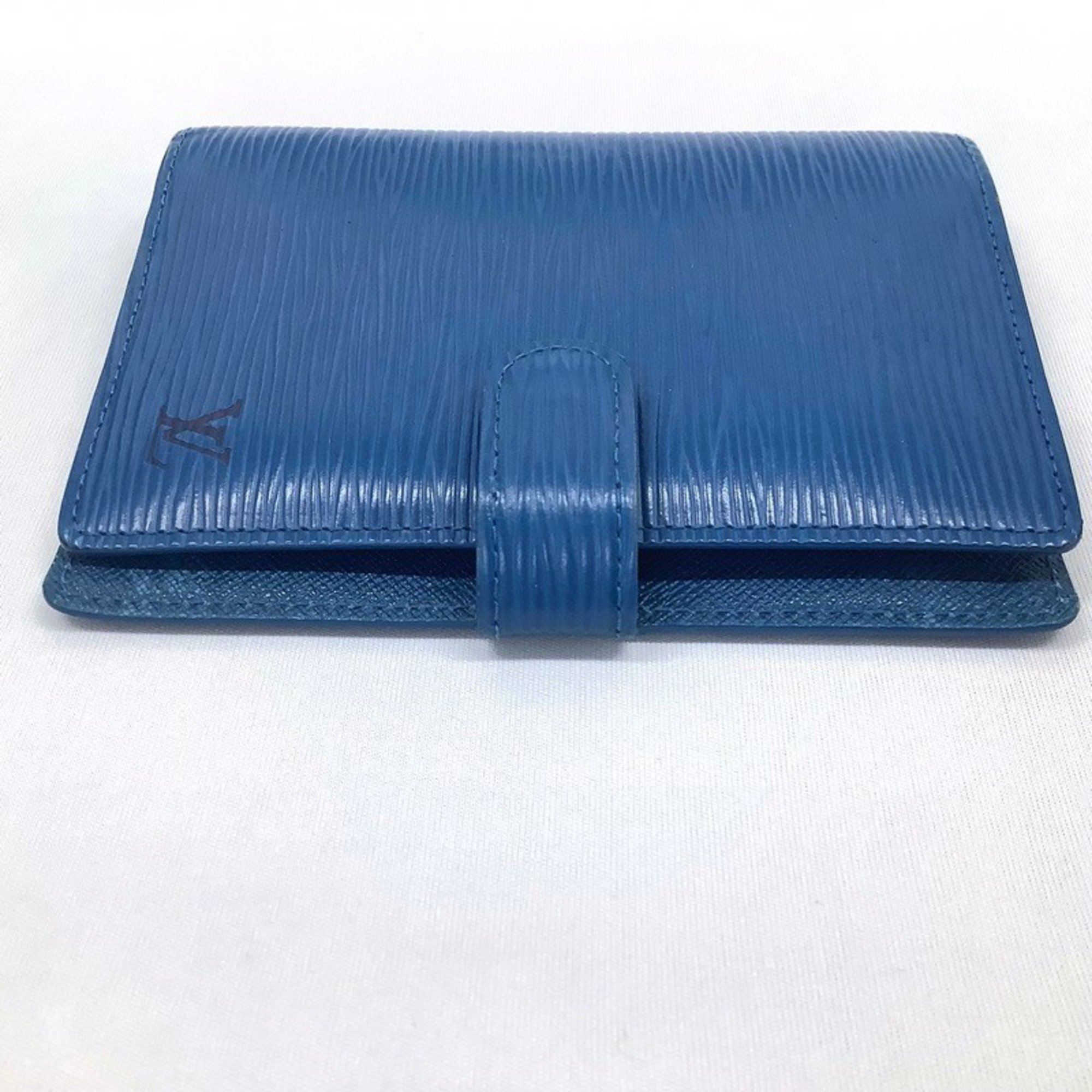 Louis Vuitton LOUIS VUITTON Agenda PM Notebook Cover R20055 Epi CA003 Blue 6 Holes MK-476