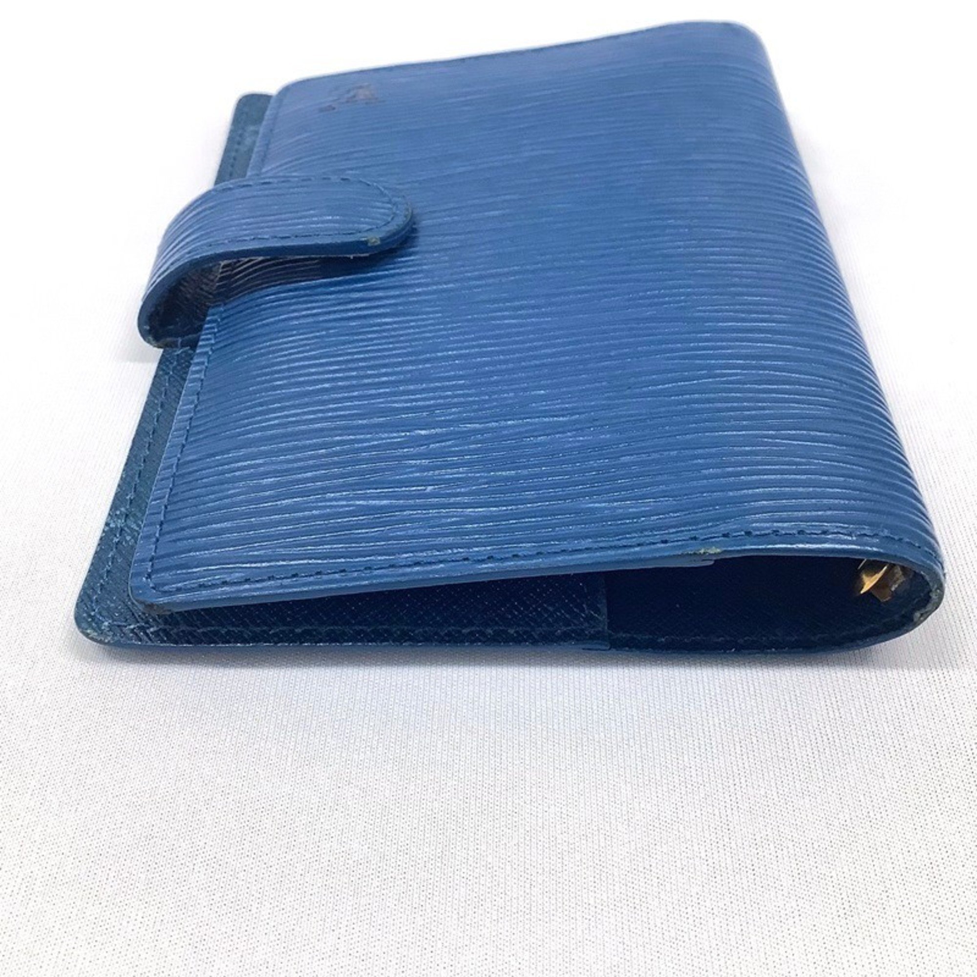 Louis Vuitton LOUIS VUITTON Agenda PM Notebook Cover R20055 Epi CA003 Blue 6 Holes MK-476