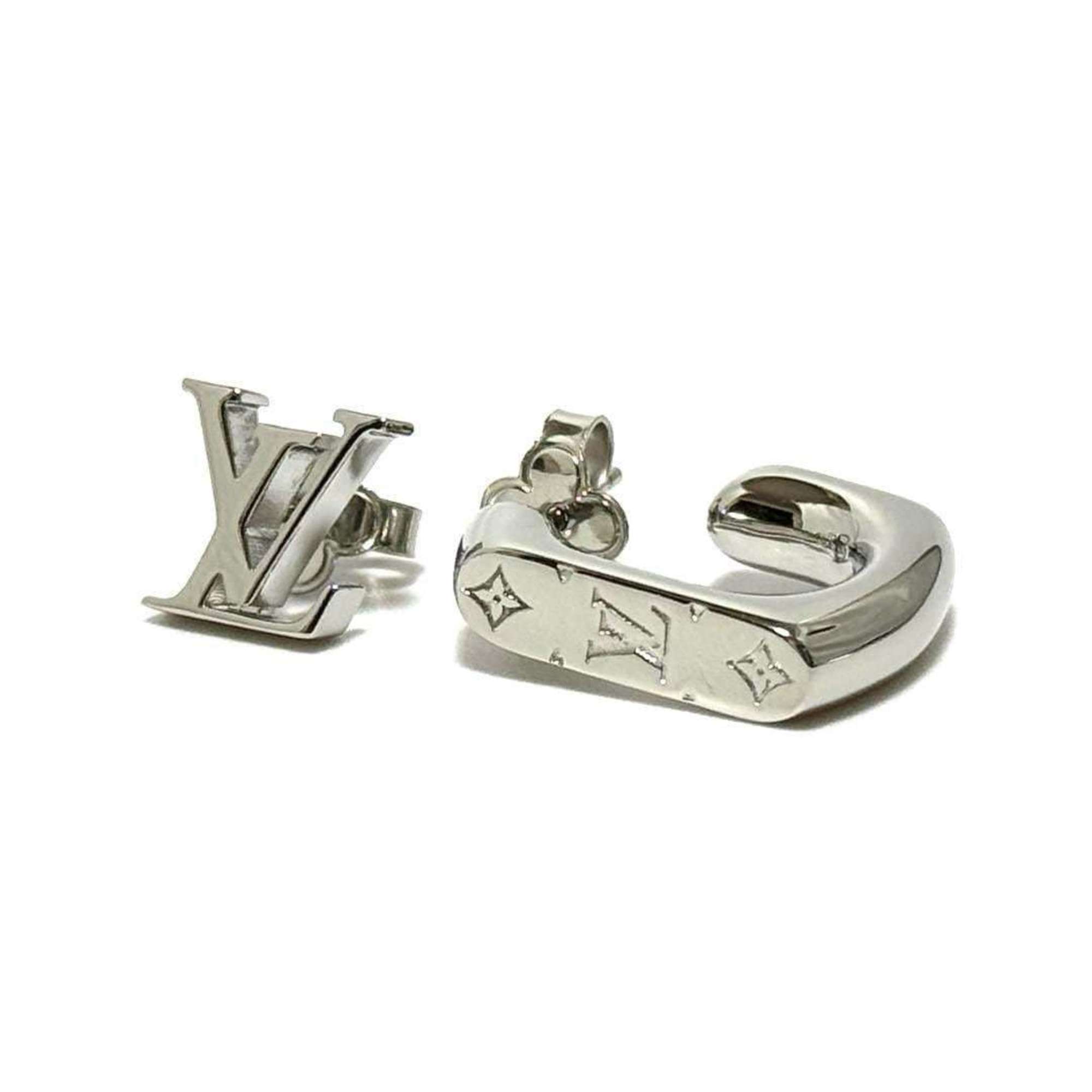 LOUIS VUITTON Men's Earrings Monogram Chain Asymmetrical