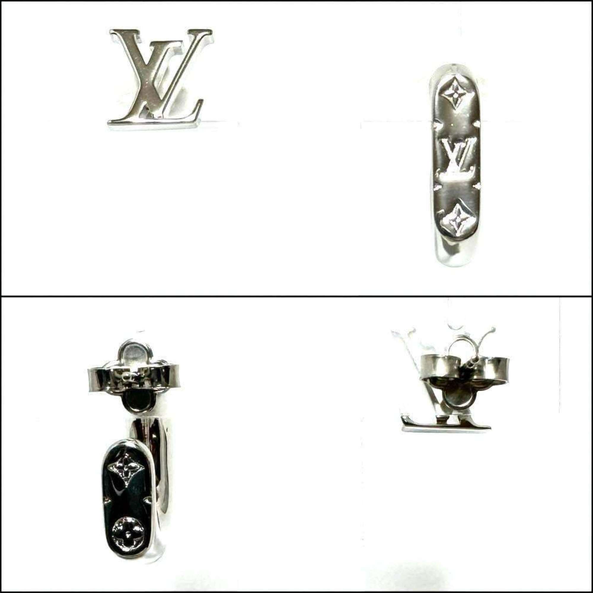 LOUIS VUITTON Men's Earrings Monogram Chain Asymmetrical