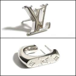 LOUIS VUITTON Men's Earrings Monogram Chain Asymmetrical