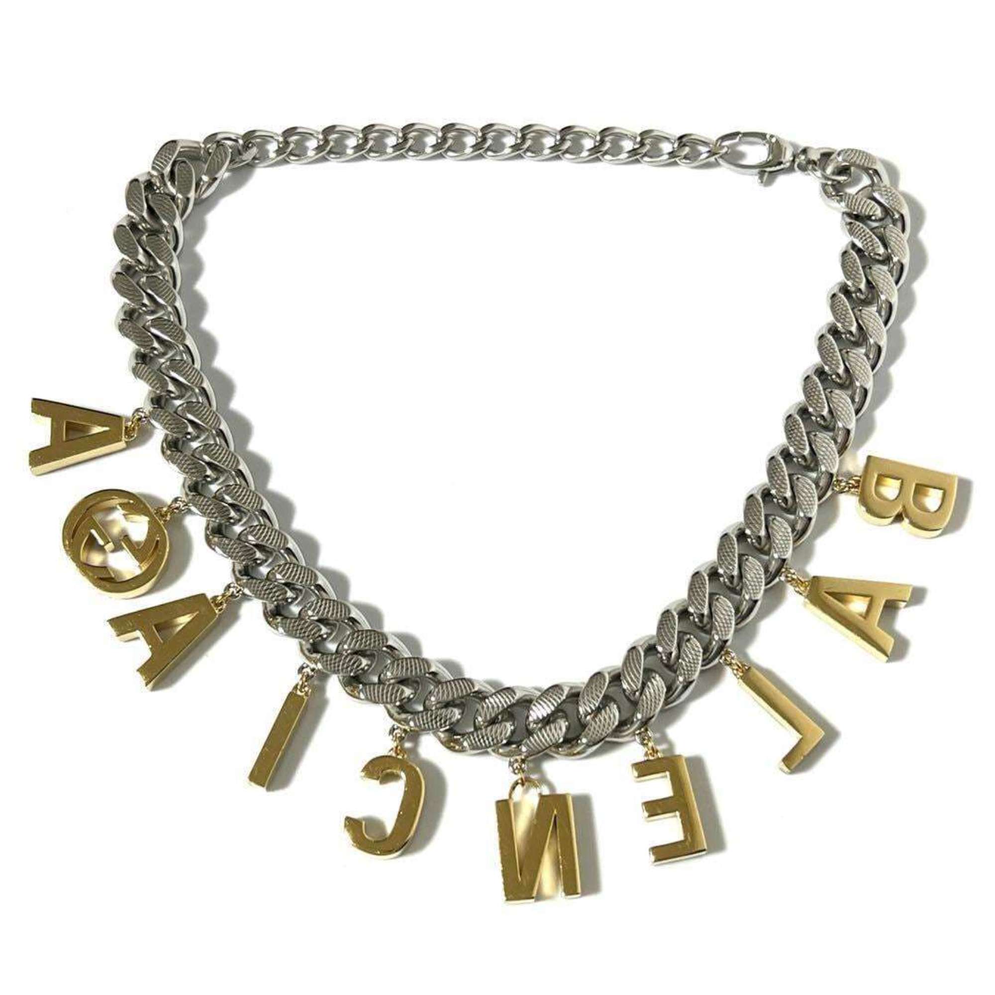 GUCCI BALENCIAGA Men's Script Choker Pendant Necklace