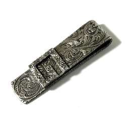 GUCCI Men's Money Clip Bill Arabesque Silver 925