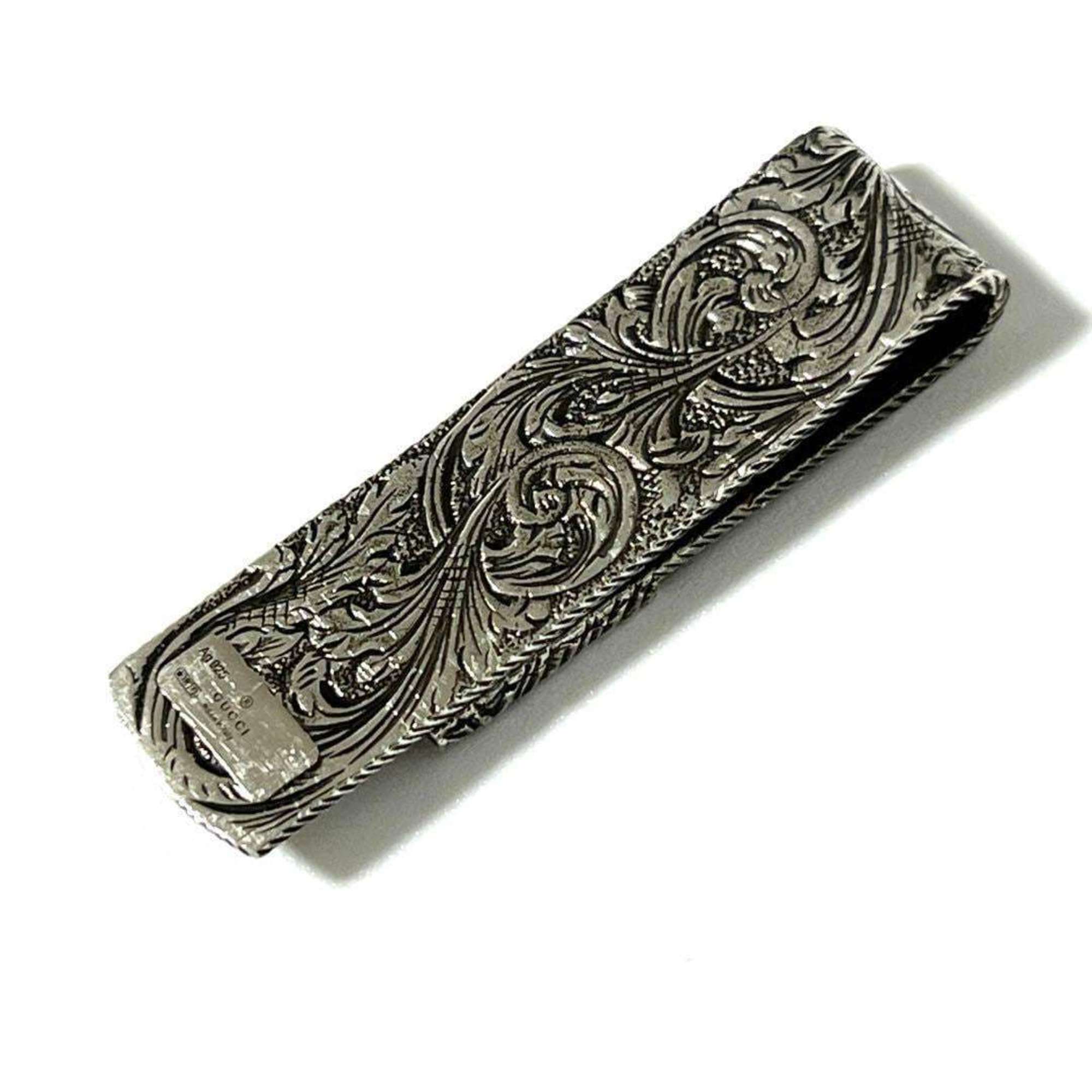 GUCCI Men's Money Clip Bill Arabesque Silver 925