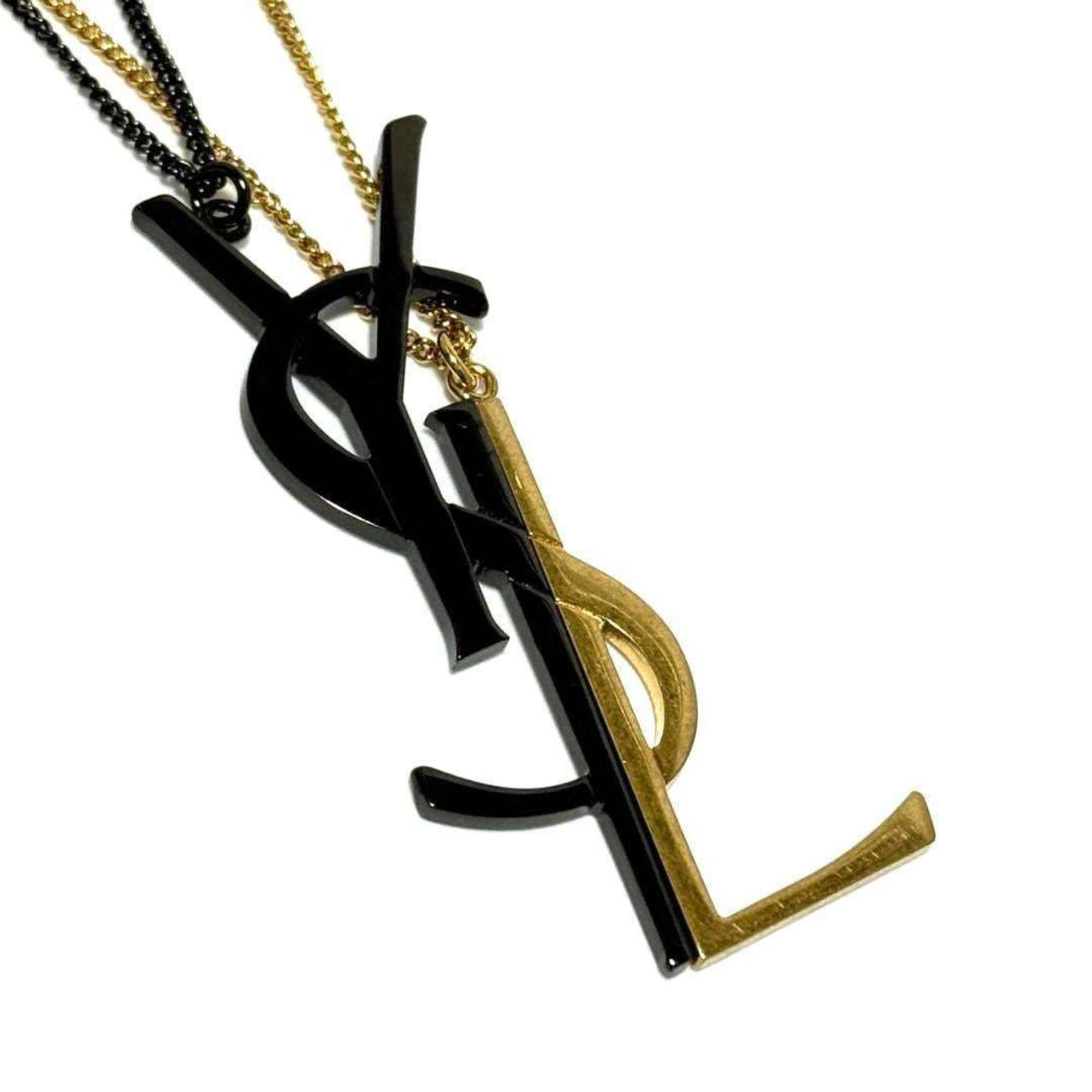 Yves Saint Laurent Saint Laurent SAINT LAURENT Women's Monogram Deconstructed Necklace Pendant