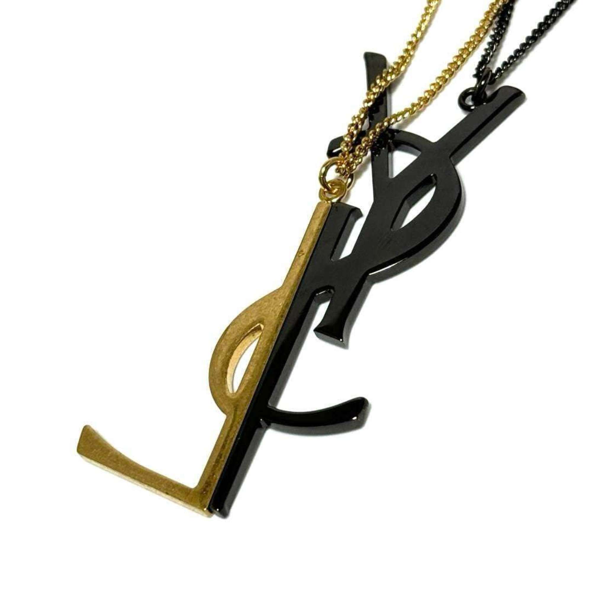 Yves Saint Laurent Saint Laurent SAINT LAURENT Women's Monogram Deconstructed Necklace Pendant