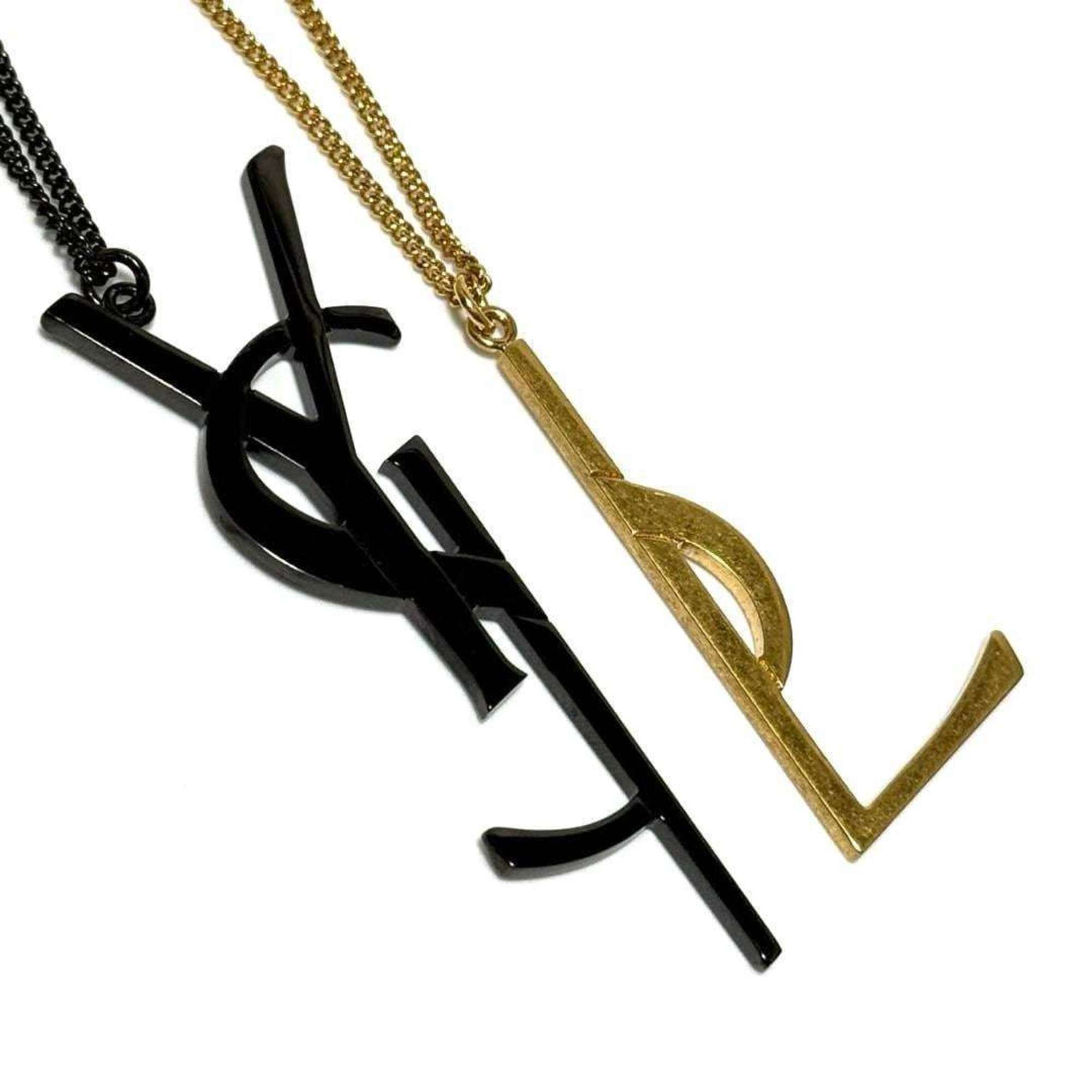 Yves Saint Laurent Saint Laurent SAINT LAURENT Women's Monogram Deconstructed Necklace Pendant