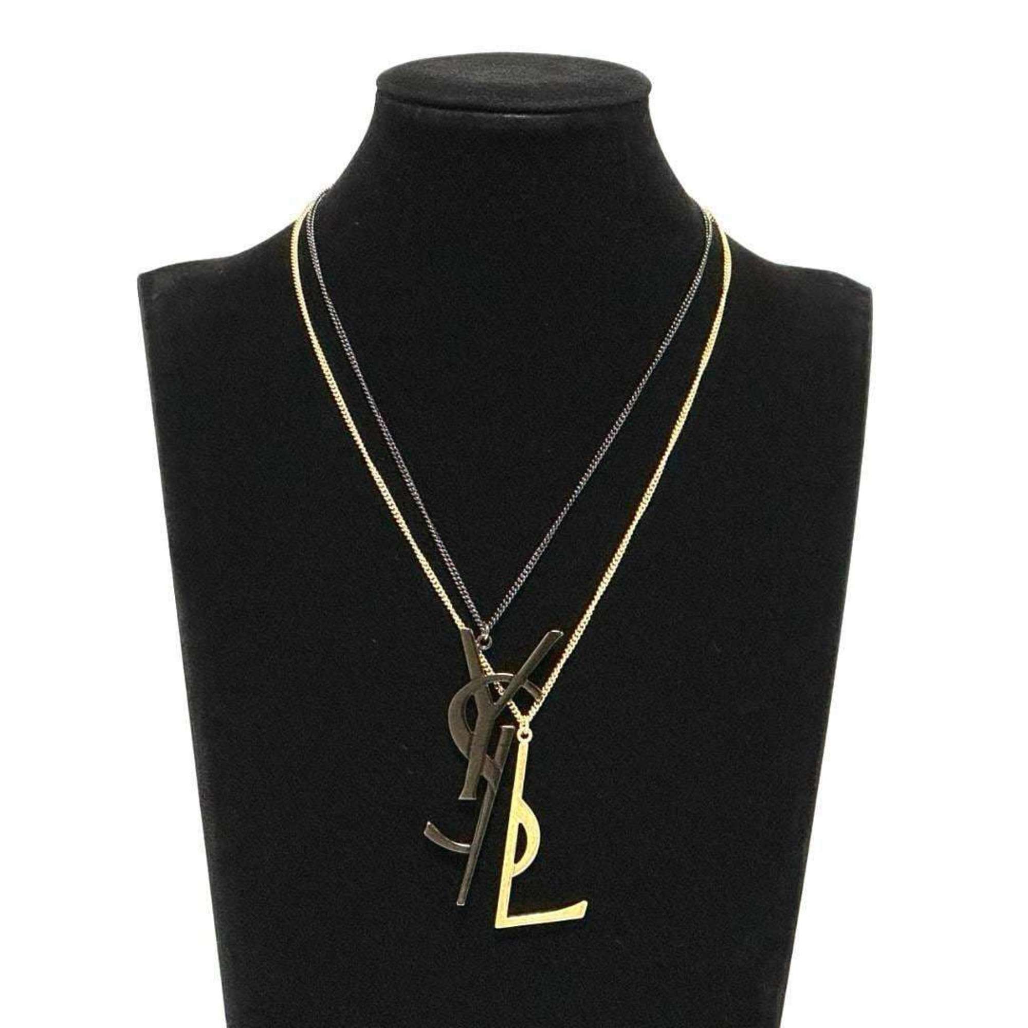 Yves Saint Laurent Saint Laurent SAINT LAURENT Women's Monogram Deconstructed Necklace Pendant