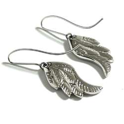 Christian Dior Dior Women's Earrings Hook Drop Feather