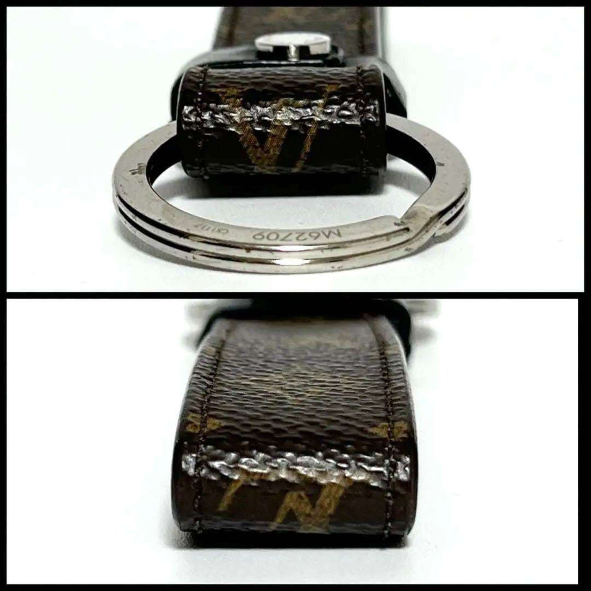 LOUIS VUITTON Men's Key Holder Ring LV Dragonne Leather