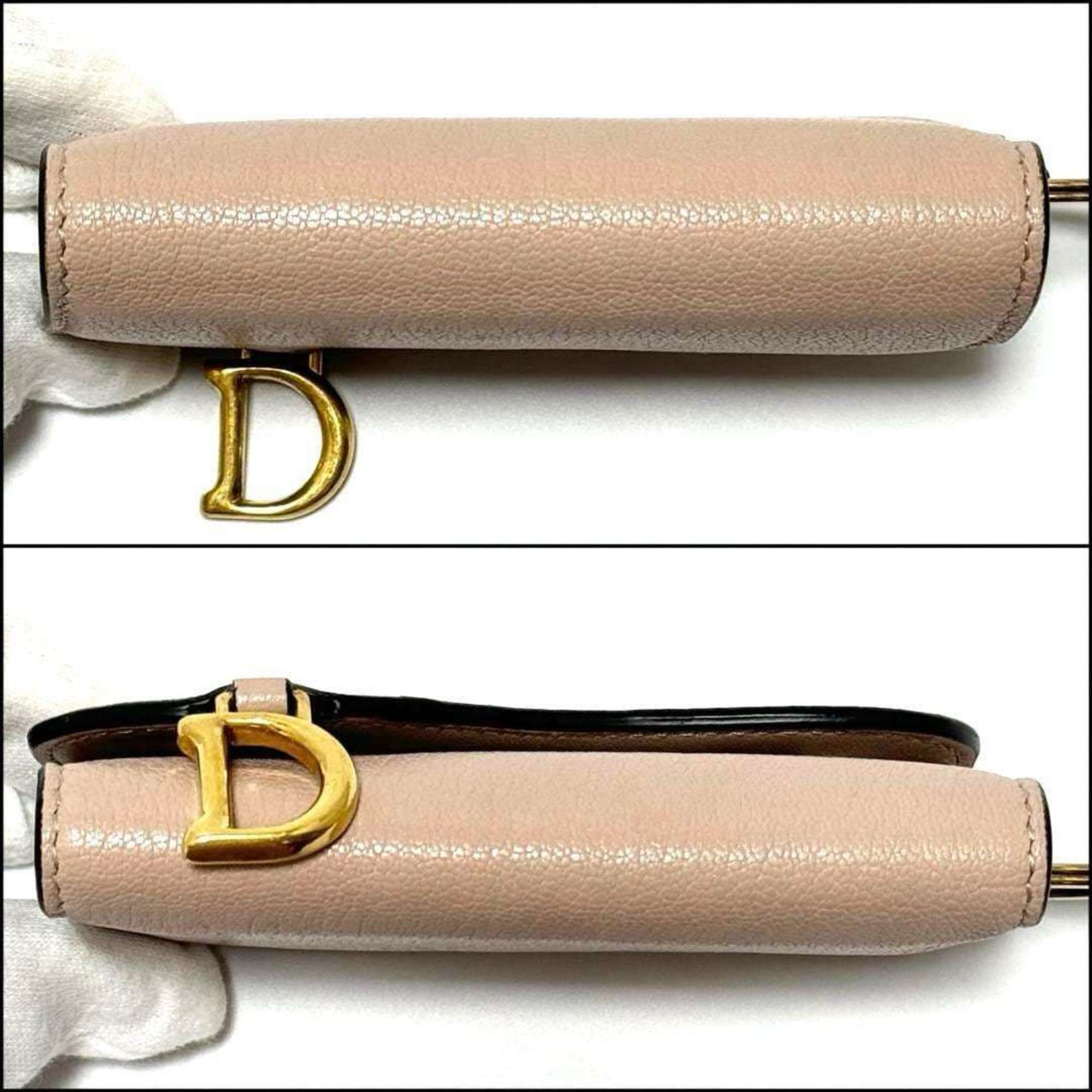 Dior Women's Saddle Key Case Leather