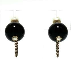 Christian Dior Dior Women's Tribal Earrings Black Faux Pearl