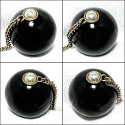 Christian Dior Dior Women's Tribal Earrings Black Faux Pearl