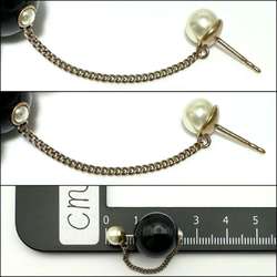 Christian Dior Dior Women's Tribal Earrings Black Faux Pearl