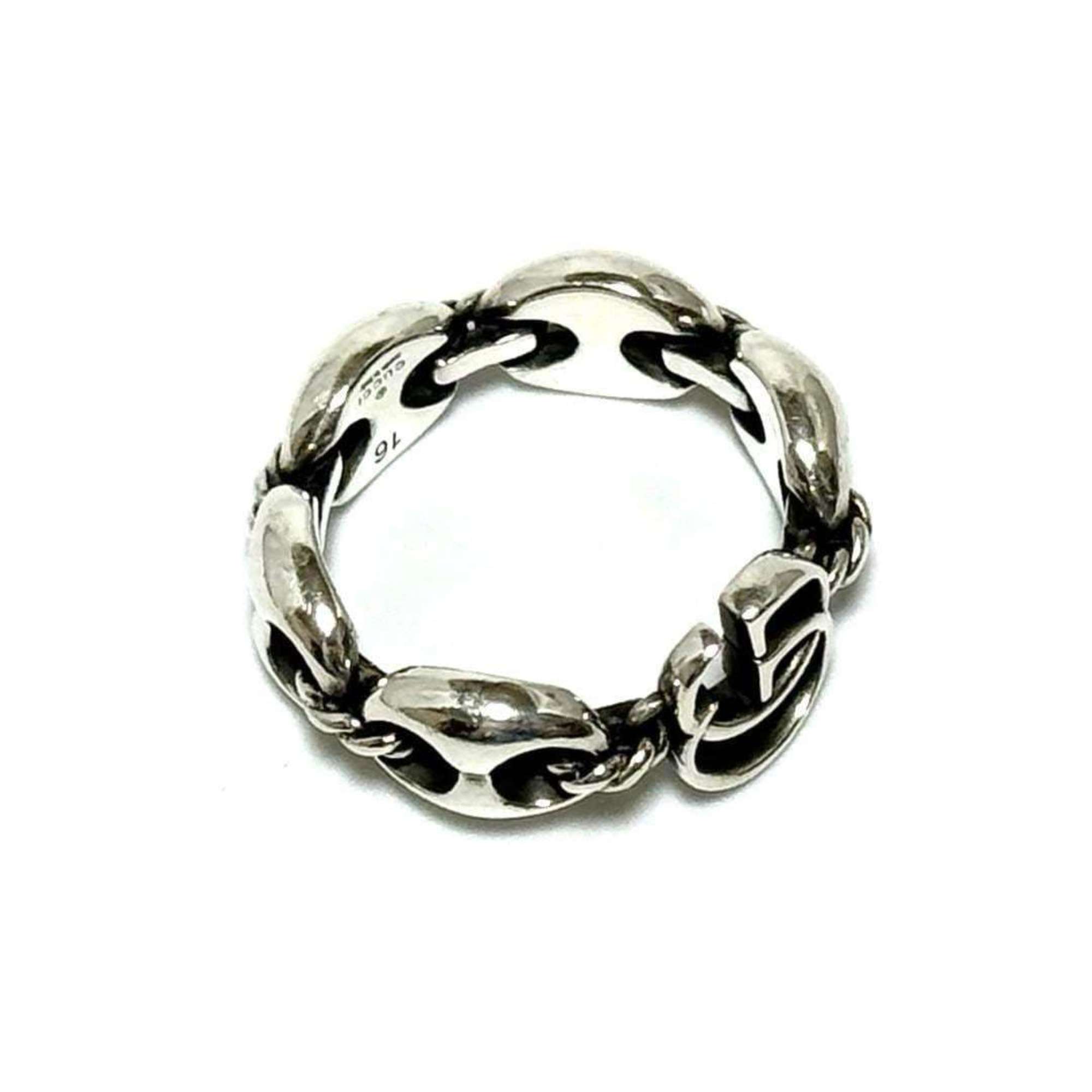 GUCCI Men's Anchor Chain Ring, Silver 925