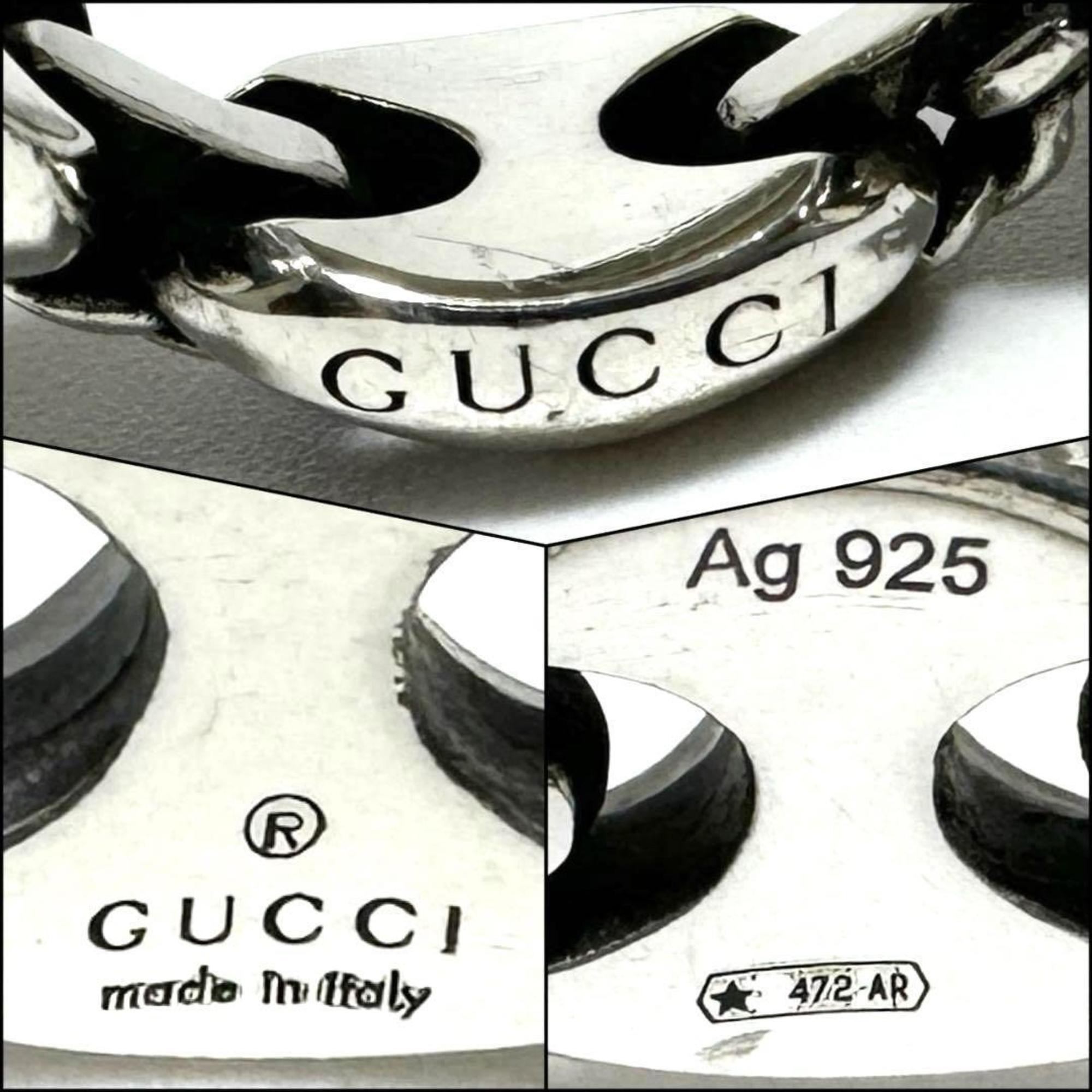 GUCCI Men's Anchor Chain Ring, Silver 925