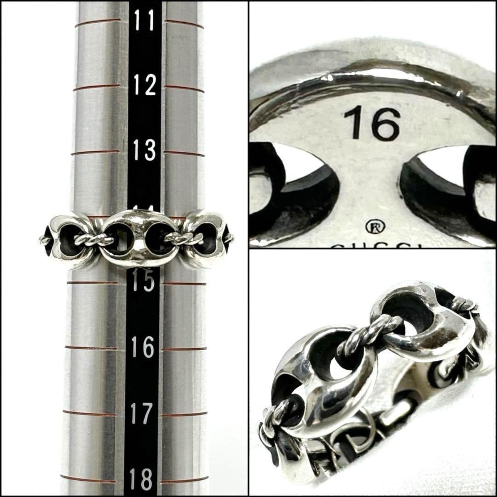 GUCCI Men's Anchor Chain Ring, Silver 925