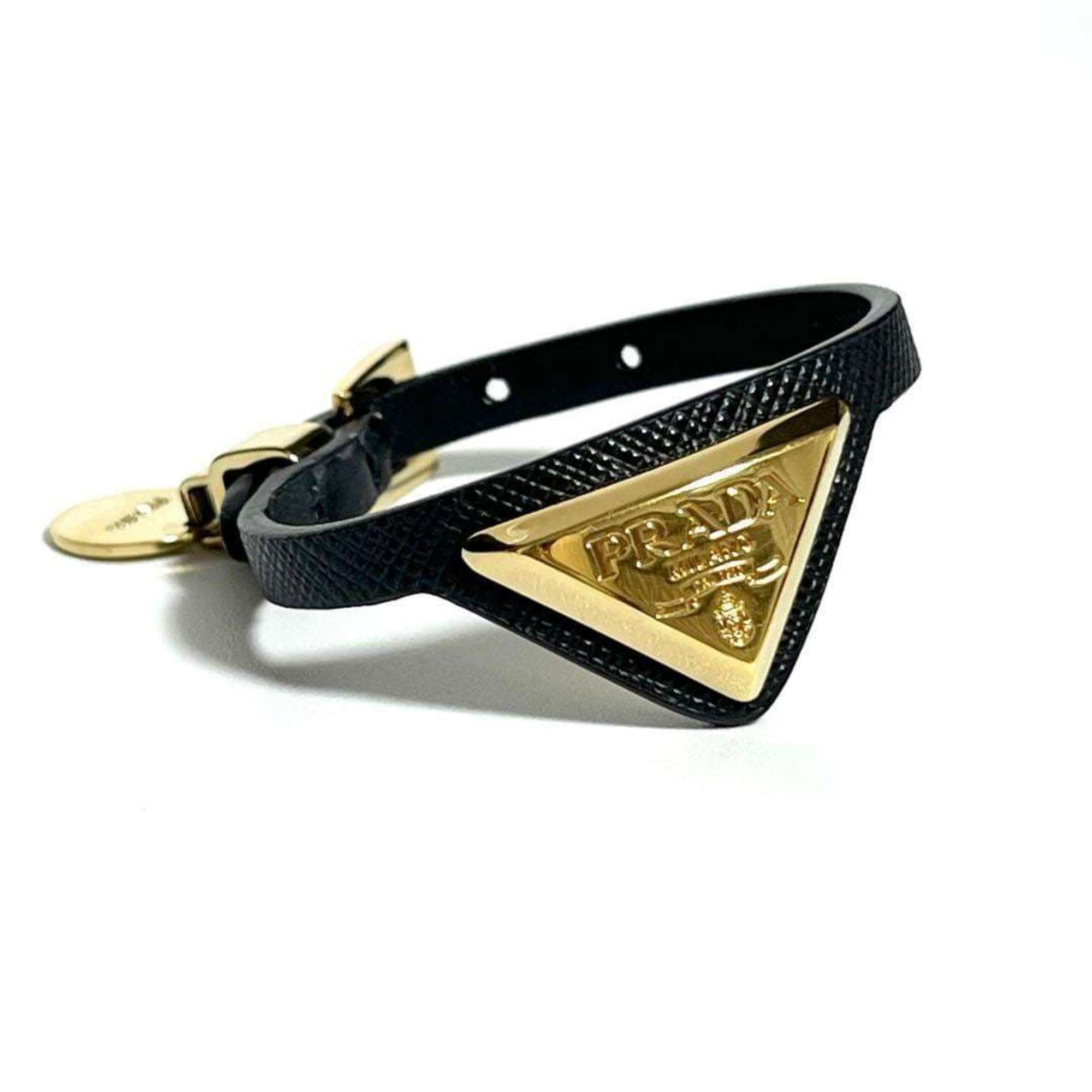 PRADA Women's Saffiano Triangle Bracelet Leather