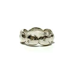 CHANEL Women's Logo Ring, Silver