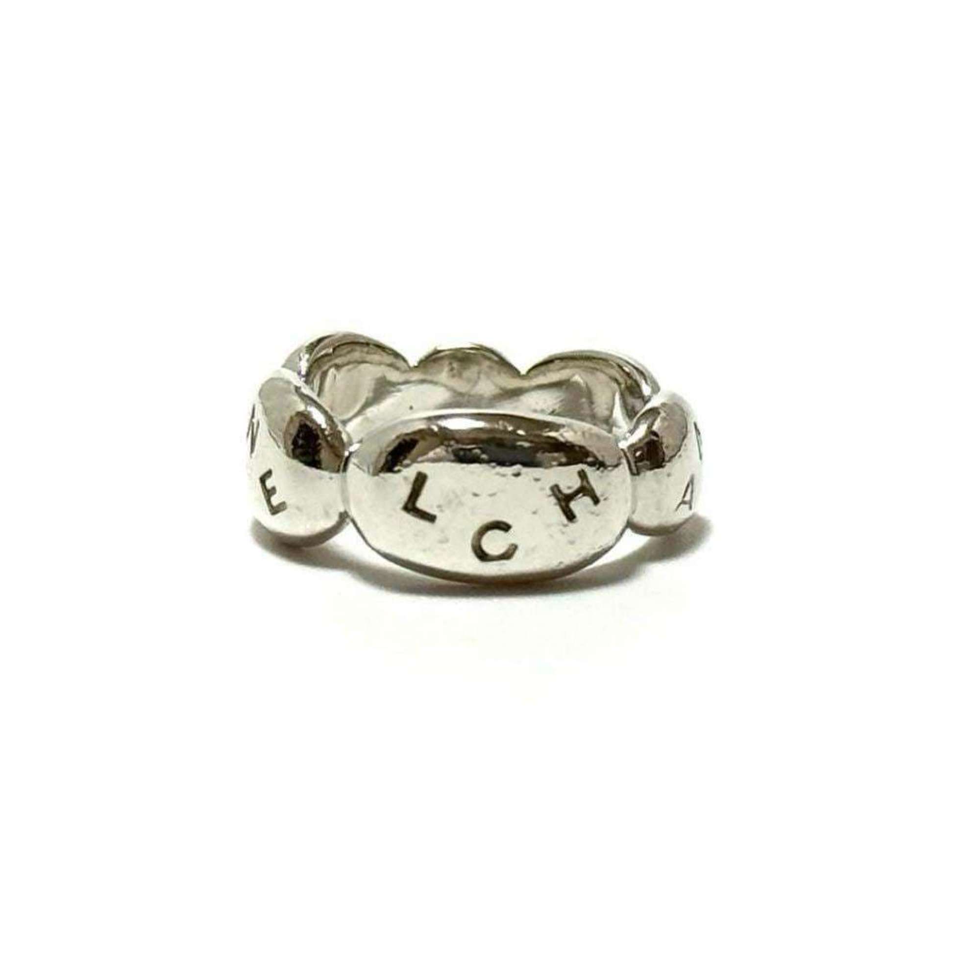 CHANEL Women's Logo Ring, Silver