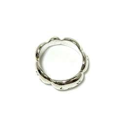 CHANEL Women's Logo Ring, Silver