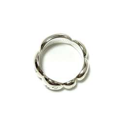 CHANEL Women's Logo Ring, Silver