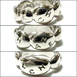 CHANEL Women's Logo Ring, Silver