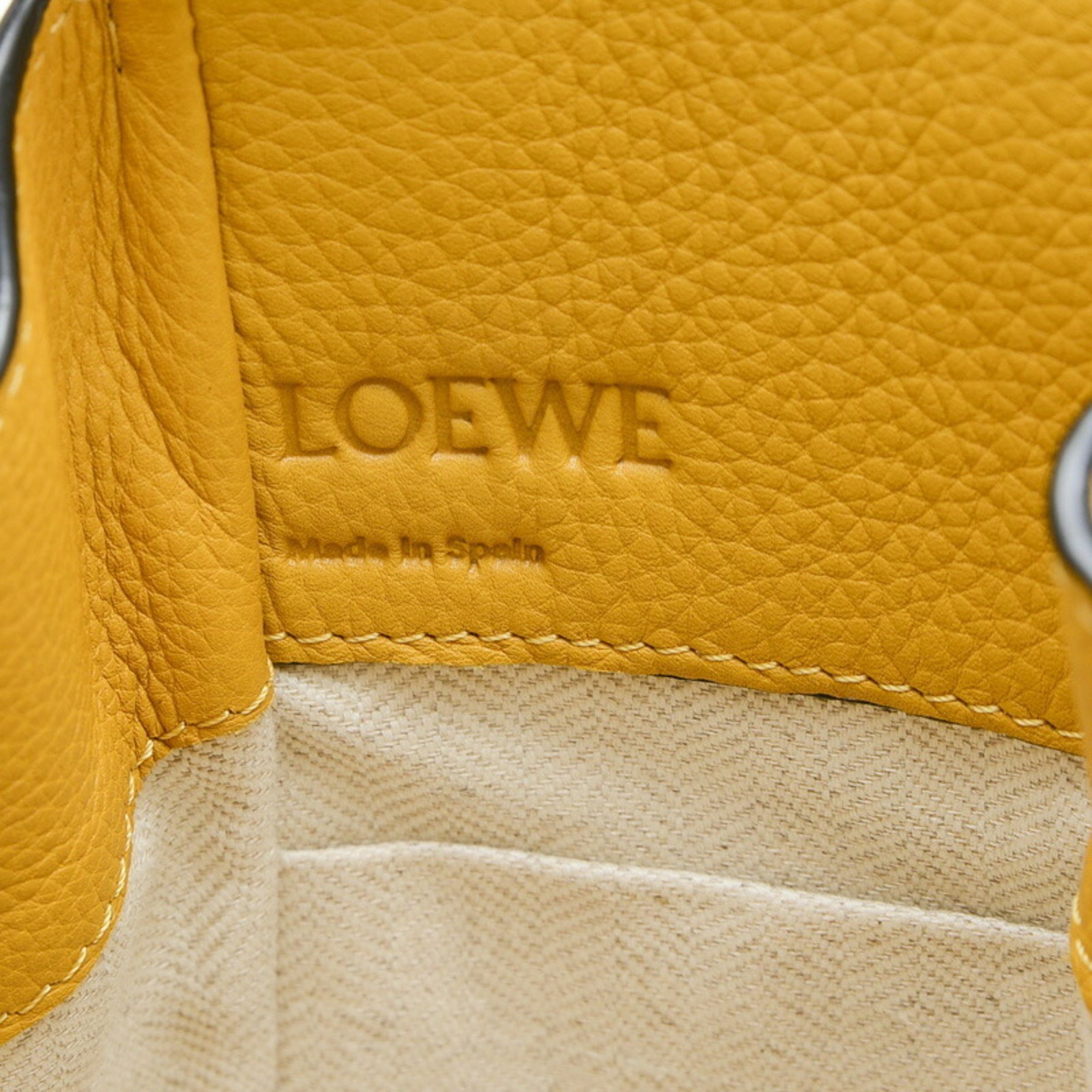 LOEWE Hammock Drawstring Bag in Calfskin Sunflower A538V07X06