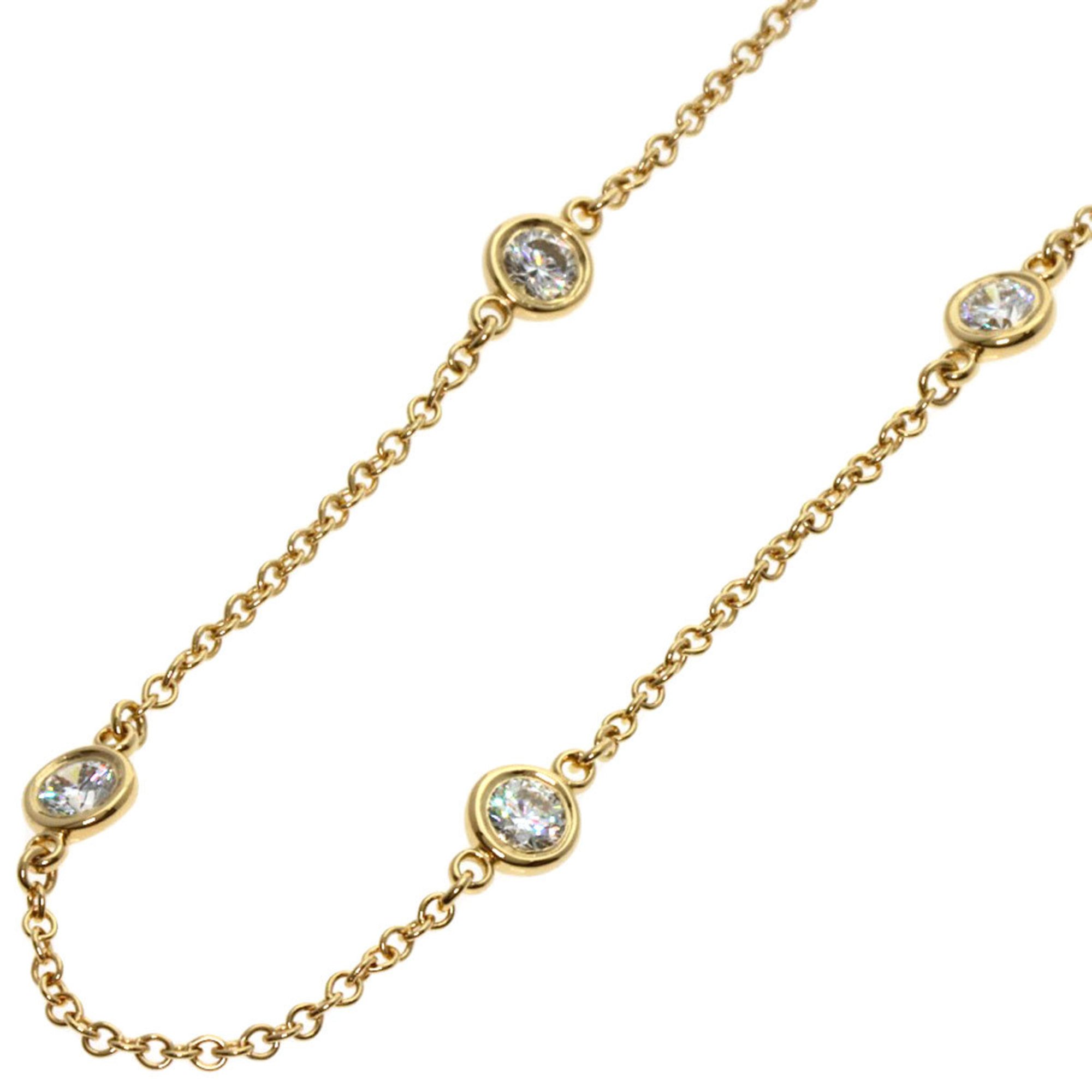 Tiffany & Co. 5P Diamond Bracelet, 18K Yellow Gold, Women's, TIFFANY