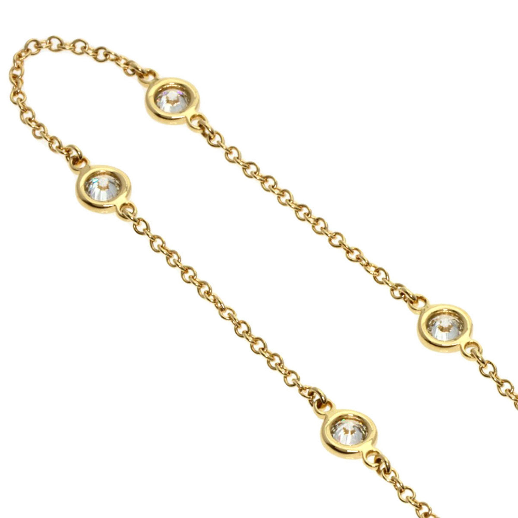 Tiffany & Co. 5P Diamond Bracelet, 18K Yellow Gold, Women's, TIFFANY