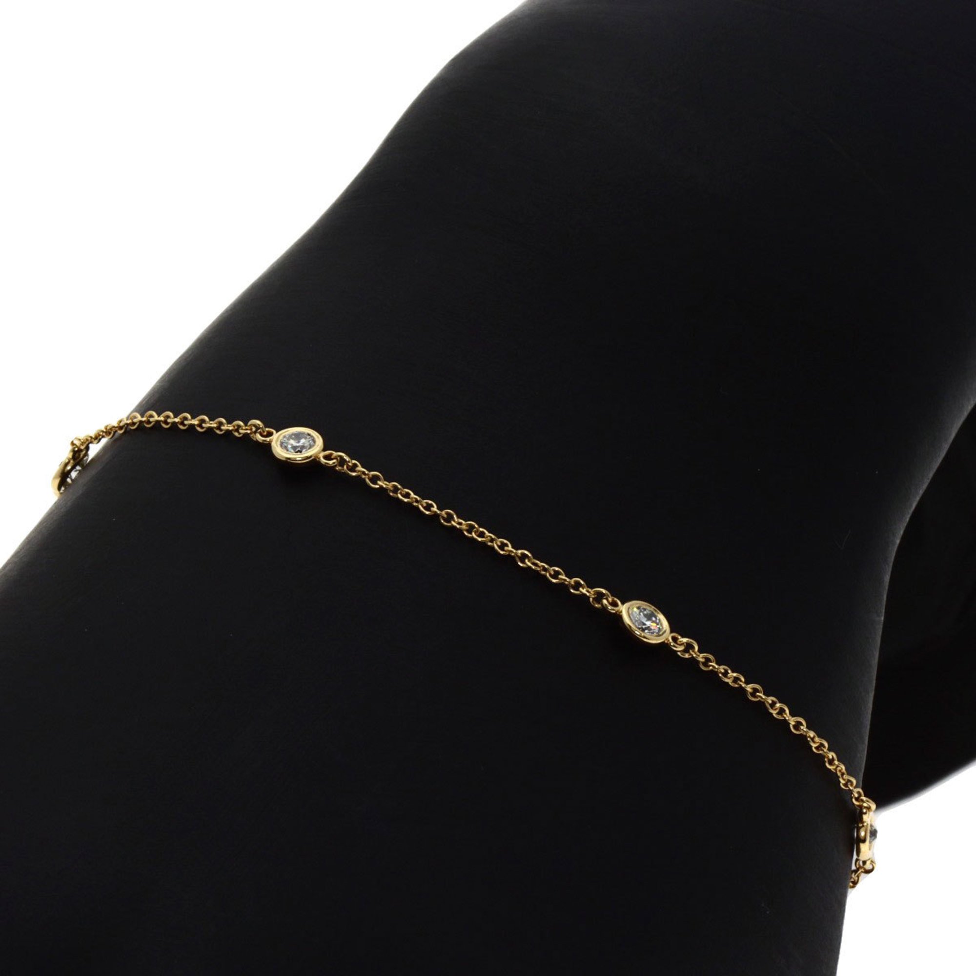 Tiffany & Co. 5P Diamond Bracelet, 18K Yellow Gold, Women's, TIFFANY