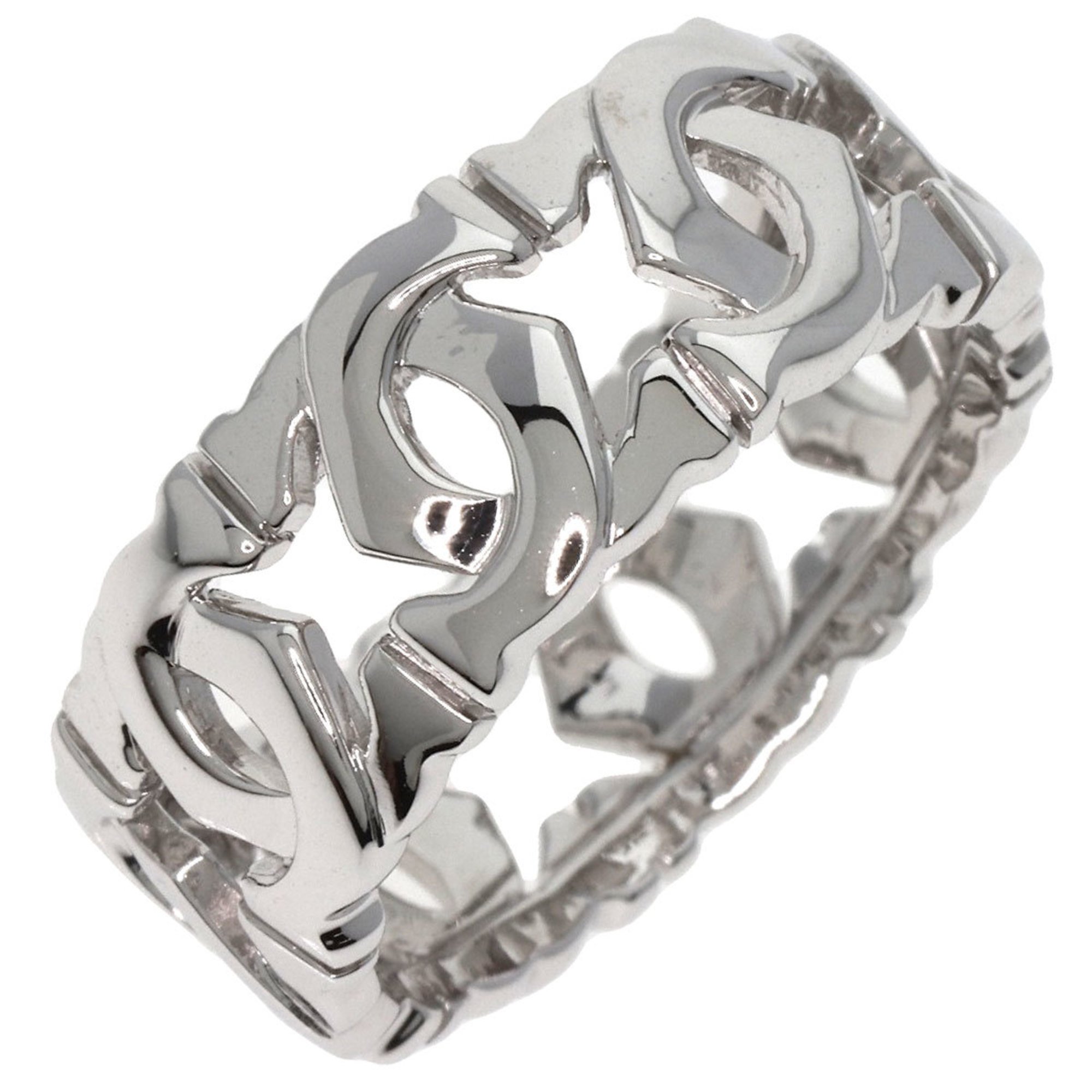 Cartier Entrelacé #55 Ring, 18K White Gold, Women's, CARTIER