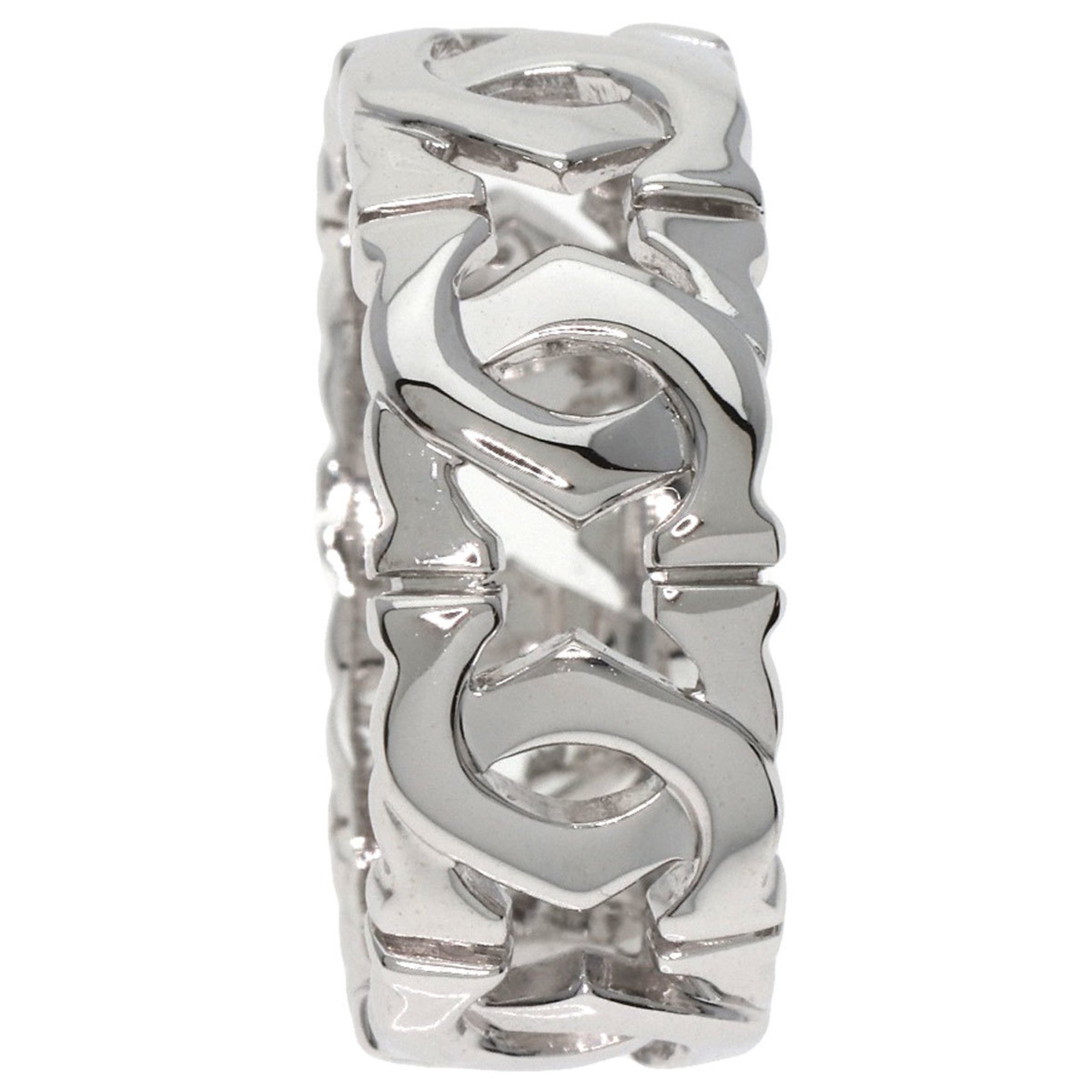 Cartier Entrelacé #55 Ring, 18K White Gold, Women's, CARTIER