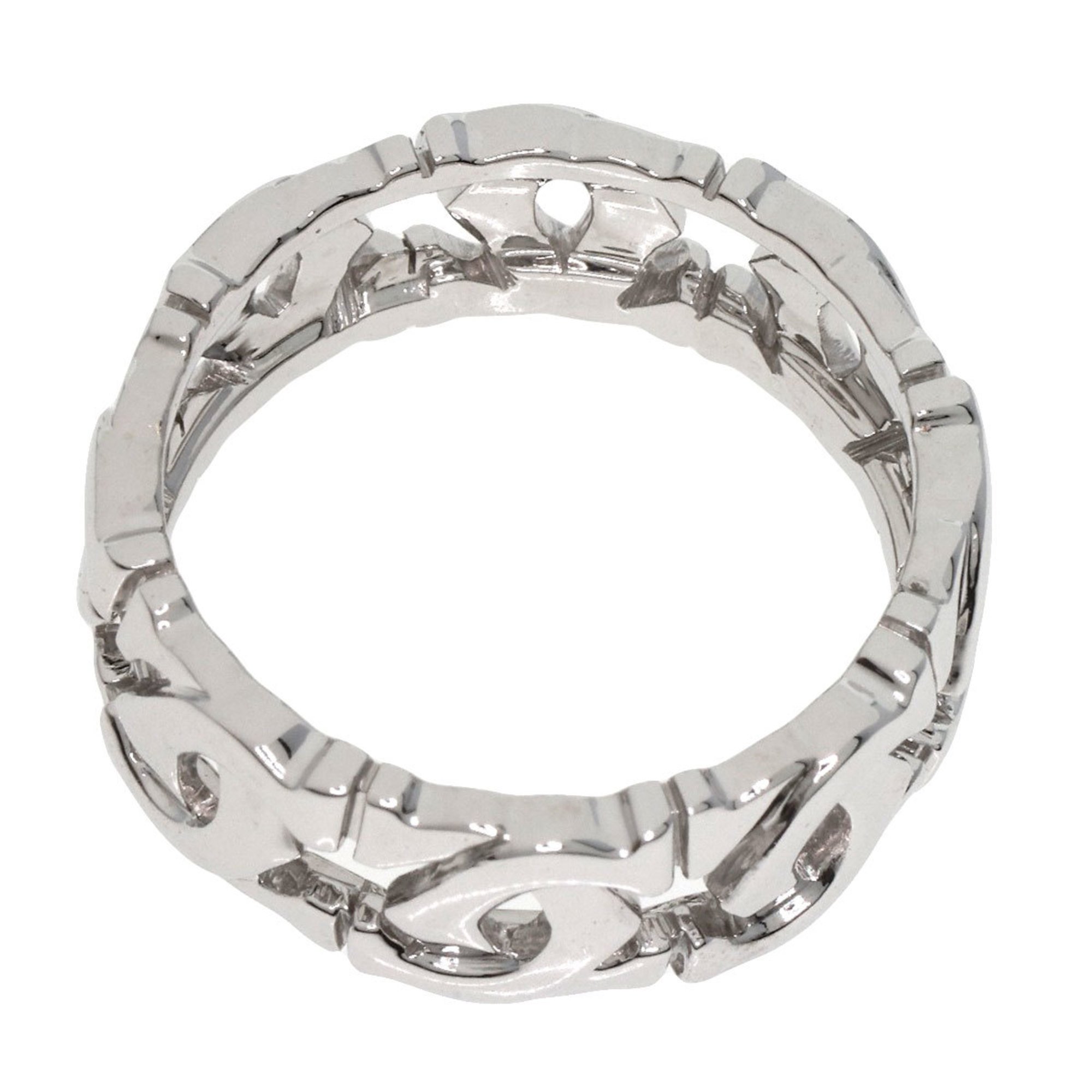 Cartier Entrelacé #55 Ring, 18K White Gold, Women's, CARTIER