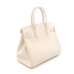 Hermes HERMES Birkin 30 Crepe Handbag Bag Epsom Leather Women's White 041701CC