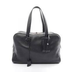 Hermes Victoria 35 Handbag Bag Taurillon Clemence Women's Black