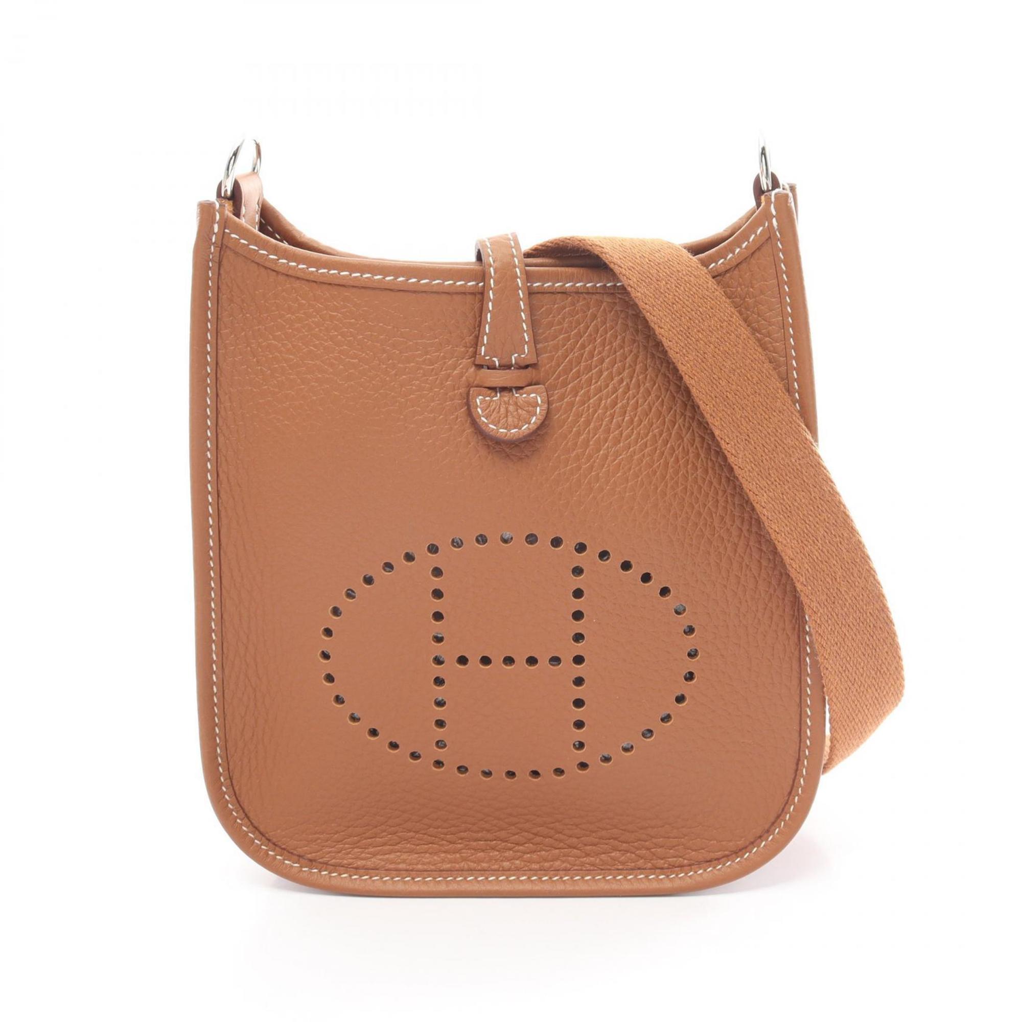 Hermes HERMES Evelyn TPM Amazon Gold Shoulder Bag Taurillon Clemence Women's Brown