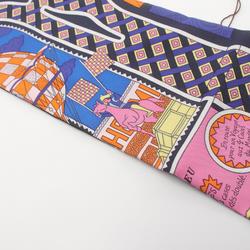 Hermes HERMES Twill-up Le Tour du Monde en 63 Cases Scarf Silk Women's Blue Multicolor