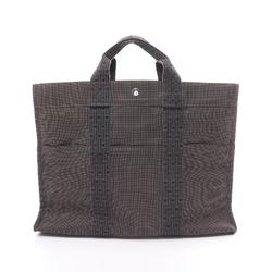 Hermes HERMES Air Line MM Tote Bag Nylon Canvas Women's Grey