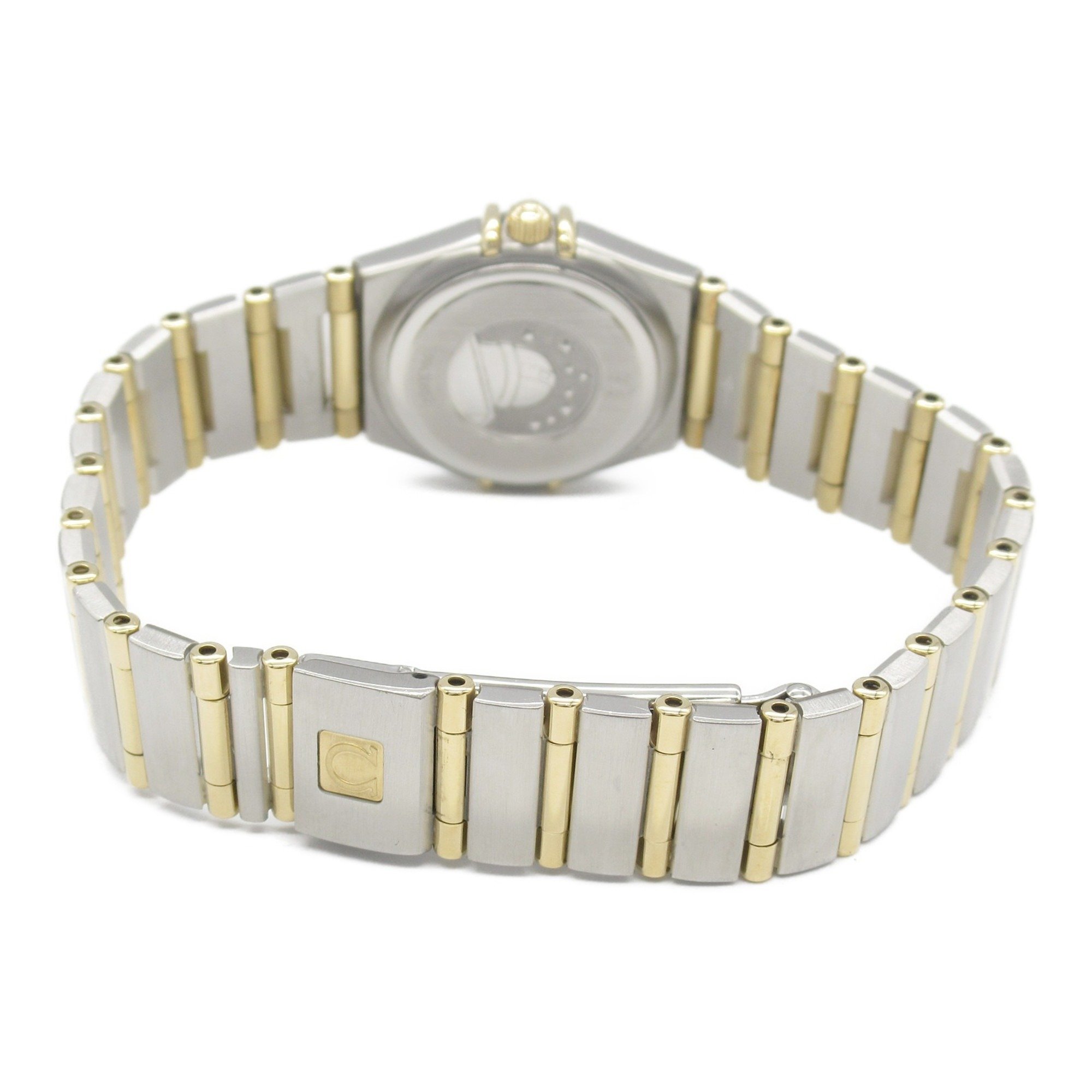 OMEGA Constellation 12P Diamond Watch, K18 (Yellow Gold), Stainless Steel, Diamond, Ladies, White, White Shell, 1262.75