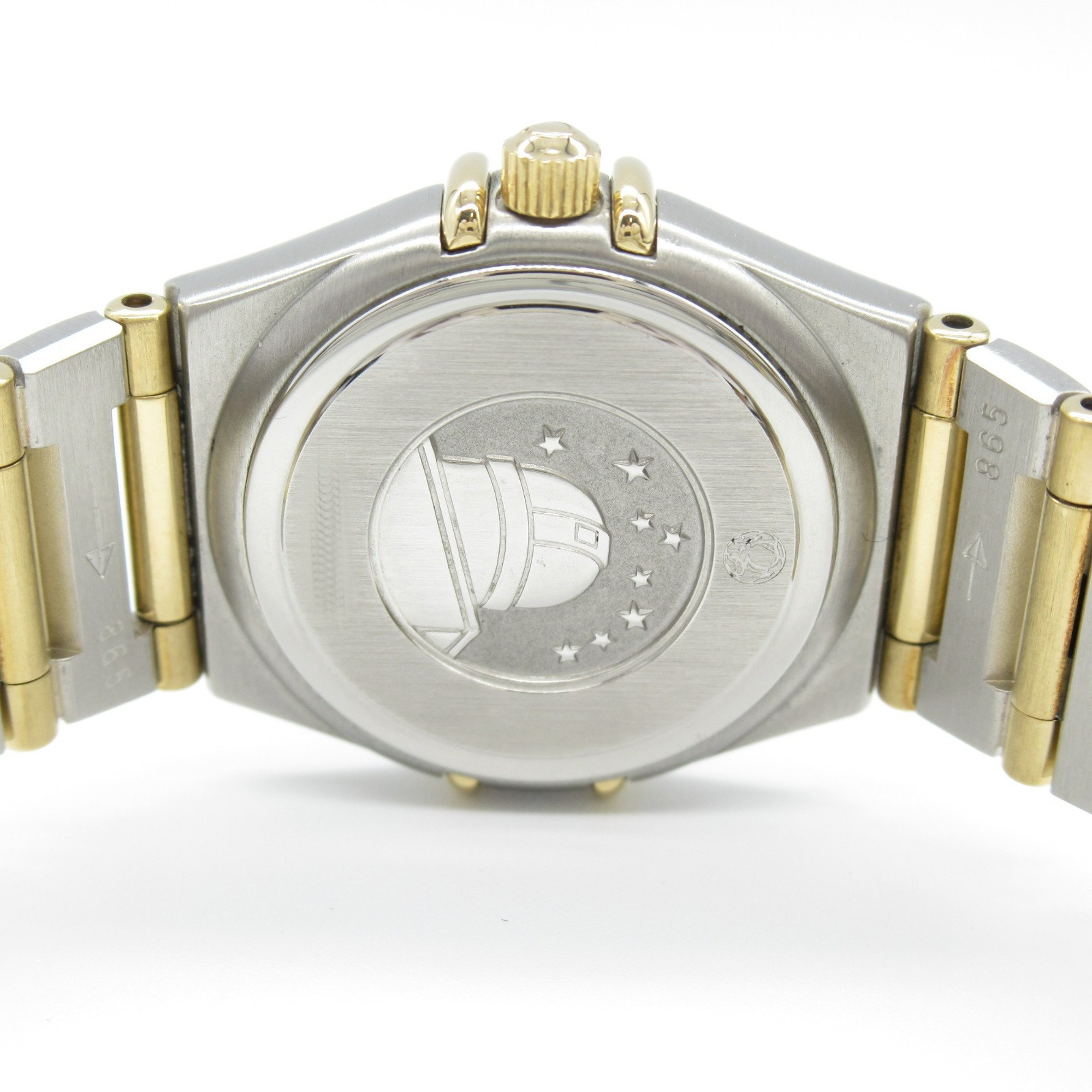 OMEGA Constellation 12P Diamond Watch, K18 (Yellow Gold), Stainless Steel, Diamond, Ladies, White, White Shell, 1262.75