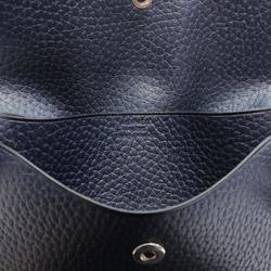 Hermes HERMES Iliad Compact Blue Nuit Wallet/Coin Case Wallet Galop d'Hermès Women's Navy 084667CK