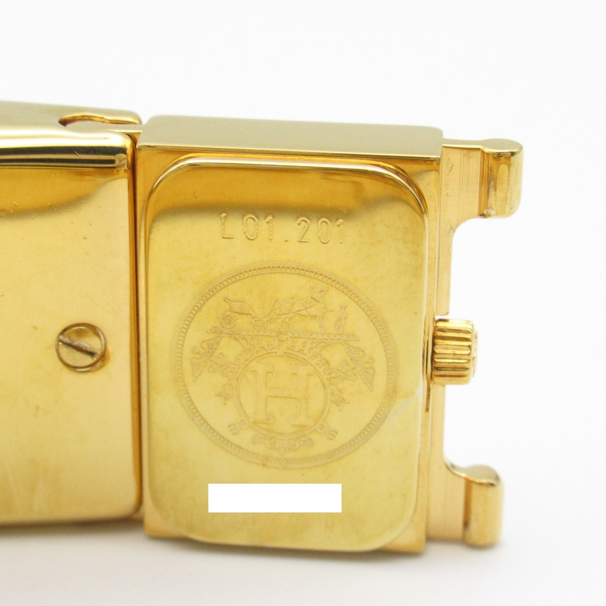 Hermes HERMES Loke Watch GP (Gold Plated) Ladies Gold LO1.201