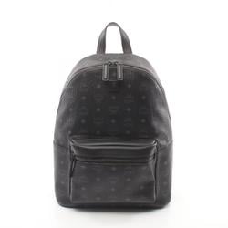 MCM Visetos Rucksack Backpack Bag Coated Canvas Leather Men's Women's Black