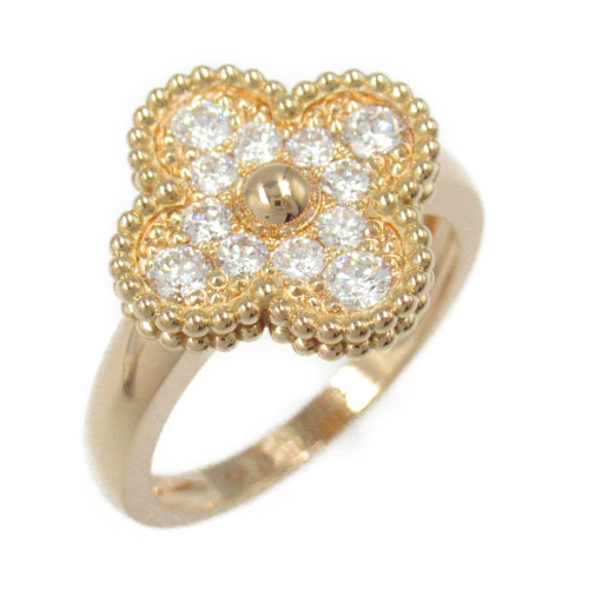 Van Cleef & Arpels Alhambra Ring, K18PG (pink gold), diamond, ladies, clear, VCARP2R454