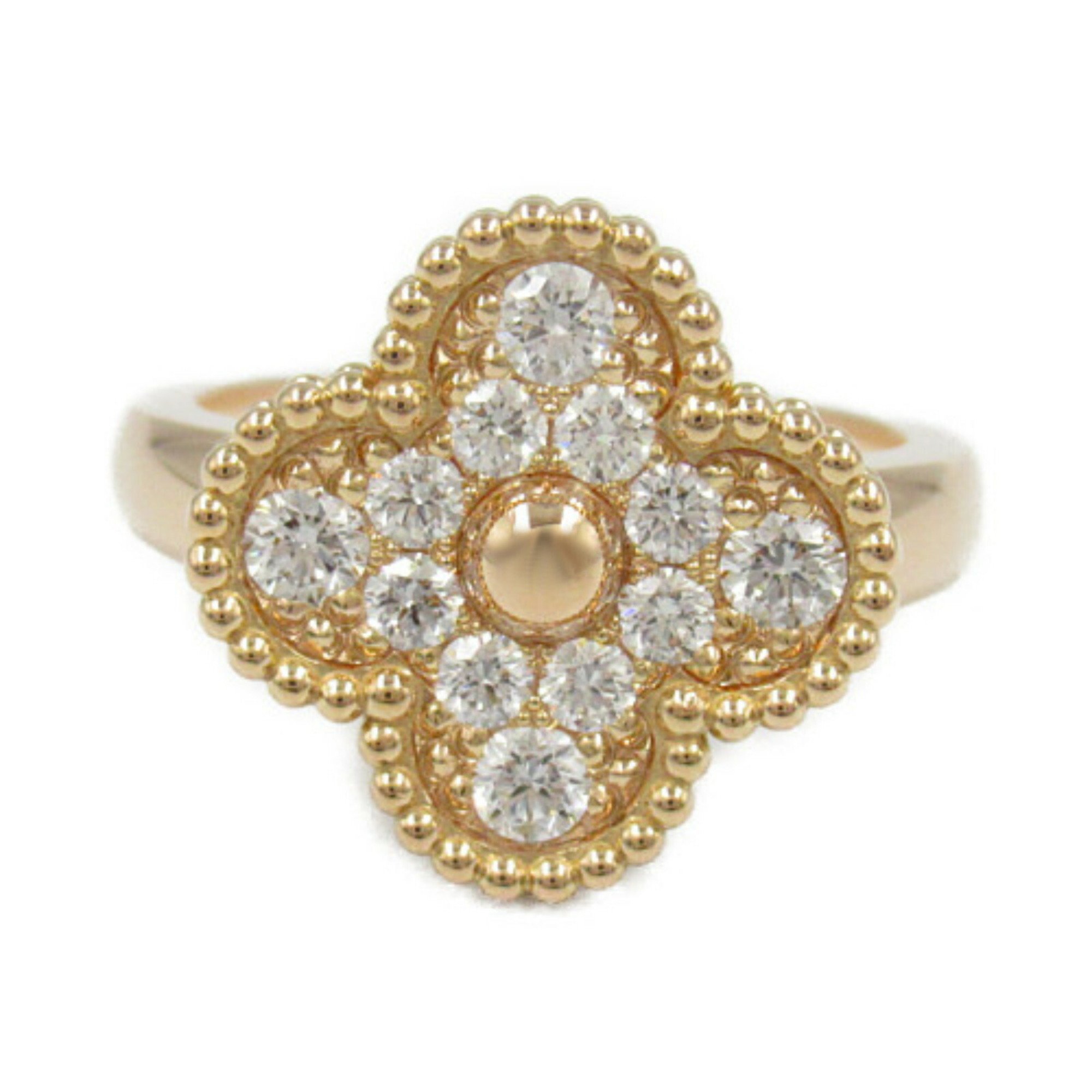 Van Cleef & Arpels Alhambra Ring, K18PG (pink gold), diamond, ladies, clear, VCARP2R454